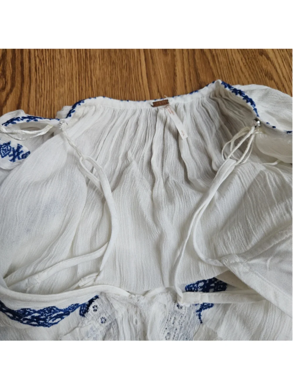 Free People Wild Horses Embroidered Mini Dress Floral Boho Womens Small
